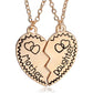 Gifts for Daughter Mom 2pcs Mother Daughter Split Broken Heart Pendant Necklace Set Family Mom Daughter Gifts from Mother Daughter Gold