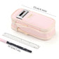 EASTHILL Big Capacity Pencil Case Large Pencil Pouch Stationery Pen Bag for Teen Girls-Pink
