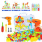 Buy now HAPTIME Design and Drill Toy, Building Toys for Kids Ages 3-8,STEM Toys for 3 4 5 6 Year Old,193 Pcs Electric Drill Toy,Magic Montessori Play Toolbox for Toddler Boys Girls Preschool at indiglob india