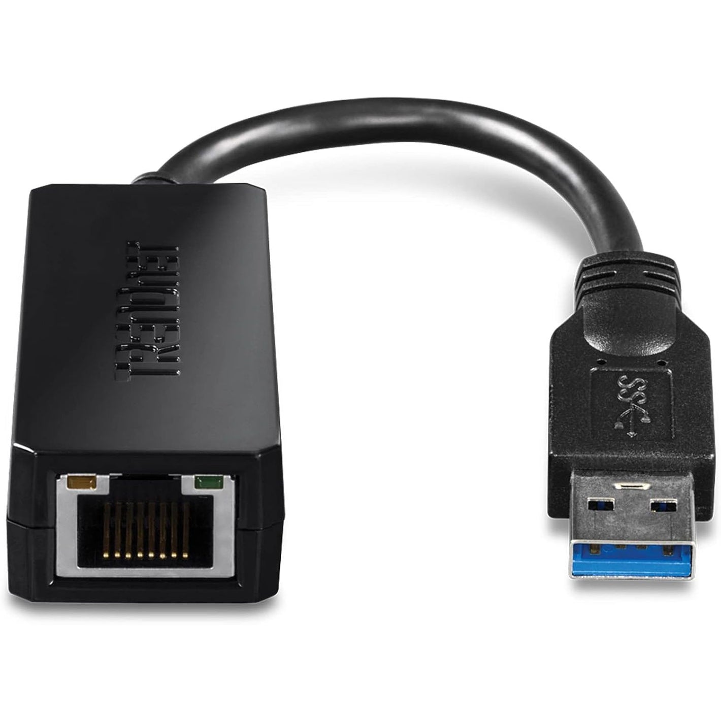 TRENDnet USB 3.0 to Gigabit Ethernet Adapter, Full Duplex 2Gbps Ethernet Speeds, Up to 1Gbps, USB to Gigabit Ethernet Adapter, USB-A, Windows Compatible, USB Powered, Black, TU3-ETG