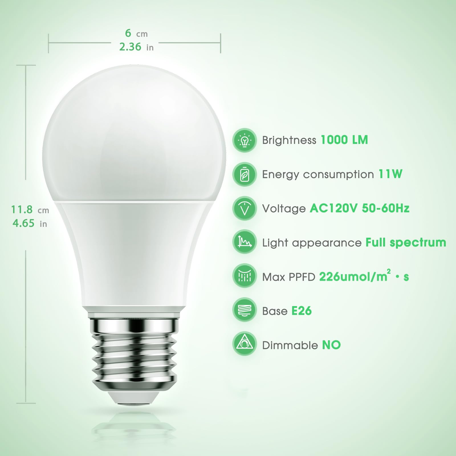 Buy now Grow Light Bulbs, Briignite LED Grow Light Bulb A19 Bulb, Full Spectrum Grow Light Bulb, Plant Light Bulbs E26 Base, 11W Grow Bulb 100W Equivalent, Grow Light for Indoor Plants, Seed Starting, 2Pack at indiglob india