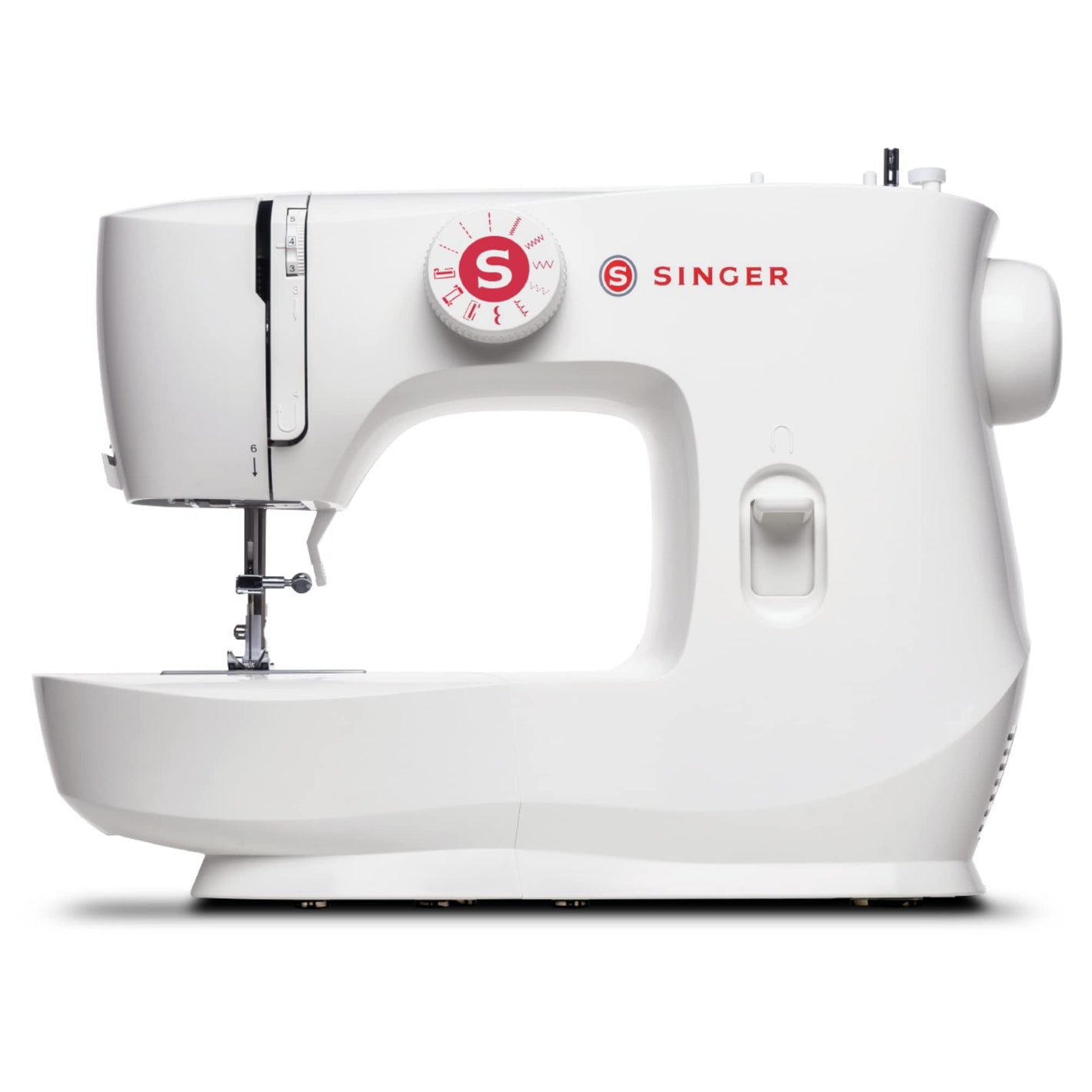 Buy now SINGER MX60 Lightweight & Portable Sewing Machine with Accessory Kit & Foot Pedal | 57 Stitch Applications, LED Light & 4-step Buttonhole | Great for Crafts & Mending at indiglob india