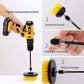 Buy now YIHATA 4 Pack Drill Brush Attachments Set,All Purpose Multi-Purpose Power Scrubber Cleaning Brush with Extended Long Attachment Kit, for Car,Grout,Floor,Tub,Shower,Tile,Bathroom and Kitchen Surface at indiglob india