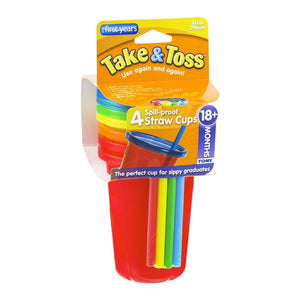 Buy now The First Years Take & Toss Straw Cup, Boy, 10 oz, Multicolor, 4 Count at indiglob india