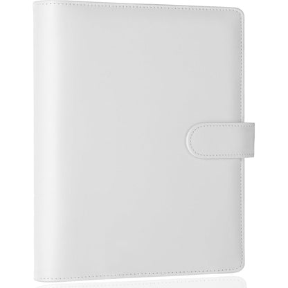 Antner A5 Binder 6 Ring Refillable Notebook Planner Cover for A5 Planner Inserts & Refill Paper, PU Leather Loose Leaf Personal Organizer Photocard Holder Budget Binder with Magnetic Buckle, Black