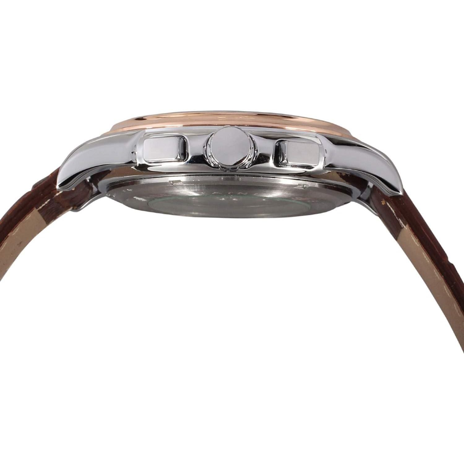 Buy now FORSINING Men's Automatic Self Winding Moon Phase Watch with Brown Leather Strap Analogue Display FSG319M3T4 at indiglob india