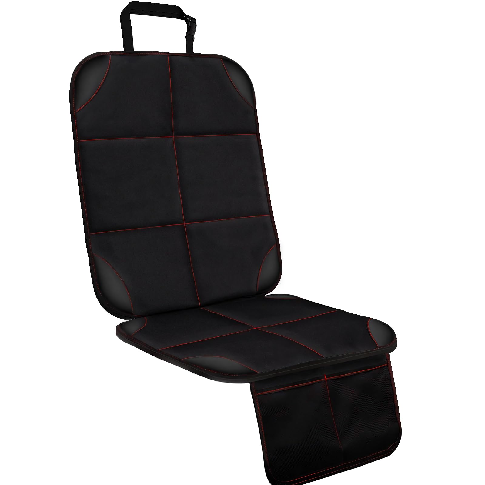 Buy now SMART ELF Car Seat Protector, 2Pack Seat Protector Protect Child Seats with Thickest Padding and Non-Slip Backing Mesh Pockets for Baby and Pet,Sedan SUV Truck (Black) 1PS Black at indiglob india