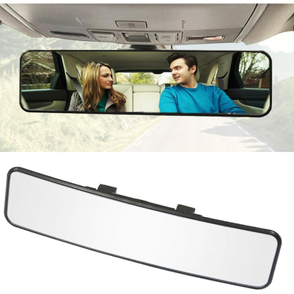 Kitbest Universal 11.4 Inch Clip On Rearview Mirror, Anti Glare Blue Tint Wide Angle Panoramic Car Rear View Mirror