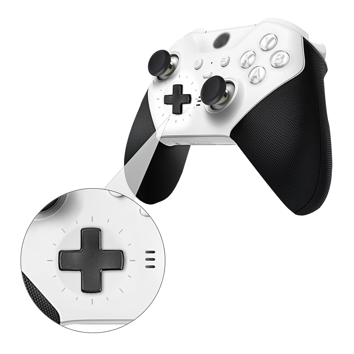 Buy now Metal Replacement Thumbsticks for Xbox Elite Controller Series 2 Core, Component Pack Includes 4 Swap Magnetic Joysticks, 4 Paddles, 1 Standard D-Pads, Accessories Parts for Xbox One Elite 2(Black) at indiglob india