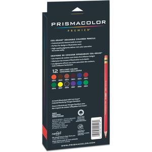 Prismacolor Col-Erase Erasable Colored Pencils, Adult Coloring, 12 Pack