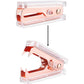 ALSISK Desk Accessory Kit,Acrylic Stapler Set, Tape Dispenser, Staple Remover with 1000pcs 26/6 Staples -Rose Gold