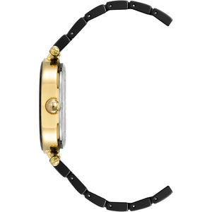 Anne Klein Women's Black Ceramic Bracelet Watch with Diamond Accent