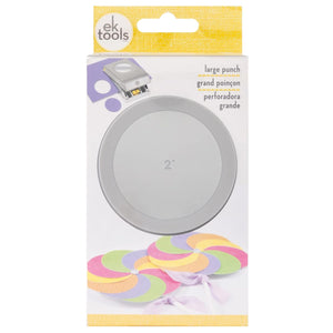 EK Tools 2-inch Metal Paper Punch, Multicolor, Create Precise Circles for Handmade Cards, Scrapbooking, Gift Tags, Invitations, Decorations and More
