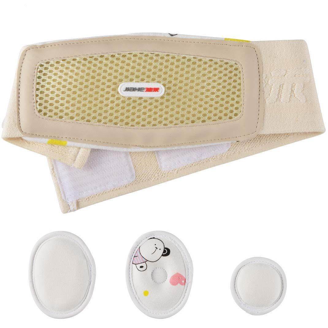 Baby Hernia Belt Belly Button Band Umbilical Truss Newborn Belly Band Button Wrap Baby Adjustable Navel Band Abdominal Binder for Children Medium (Grey) - My Store