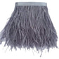 KOLIGHT Pack of 2 Yards Natural Dyed Ostrich Feathers Trim Fringe 4~5inch for DIY Dress Sewing Crafts Costumes Decoration (Lavender)