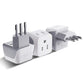 Buy now Ceptics Schuko Germany, France Plug Adapter, Dual Input - Ultra Compact Light Weight - Usa to Russia, South Korea Travel Adaptor Plug - Type E/F (3 Pack) at indiglob india
