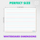 Scribbledo Double Sided Whiteboard Lined Dry Erase Board for Kids Ruled Writing Board Handwriting Practice Small White 9x12 Dry Erase Board with Lines Education Teacher Supplies