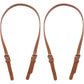 Semetall PU Leather Replacement 2 Pcs 67cm to 76cm Brown Replacement Purse Strap Leather Handles for Bags