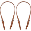 Semetall PU Leather Replacement 2 Pcs 67cm to 76cm Brown Replacement Purse Strap Leather Handles for Bags - Brown