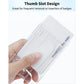 Pawfly 2 Pack Vertical 2-Card Badge Holder with Thumb Slot Hard Transparent PC Case Protector for Office School IDs Credit Cards Driver’s Licenses and Passes