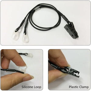Hearing Aids Clip for RIC - Portable Hang Rope Anti-lost Fixation Cord Lanyard Clip Protection For Seniors (7mm)