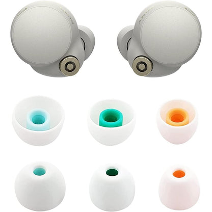 ALXCD Eartips Compatible with Sony WF-1000XM4 WF-1000XM5 Earbuds, S/M/L 3 Pairs Soft Silicone Ear Tips Earbuds Tips, Compatible with Sony WF-1000XM5 WF-1000XM4 Silicon Tips XM4 3 Pairs, SML, Black