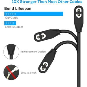 YUANHOT 2 Pack Charging Cable Replacement for AfterShokz Aeropex AS800 & Shokz OpenRun Pro & OpenRun & OpenRun Mini & OpenComm, USB Charger Cord for AfterShokz Aeropex Bone Conduction Headphones