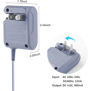 DS Lite Charger Replacement for Nintendo DS Lite, AC Adapter Wall Plug Compatible with NDSL Charger (100-240v)