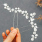 Easedaily Rhinstone Bride Wedding Hair Pins Silver Crystal Bridal Hair Pieces Hair Accessories for Women and Girls (pack of 2) (A-Silver)