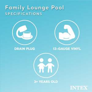 Buy now INTEX Swim Center Inflatable Family Lounge Pool: Built-In Bench – Cup Holder – 156 Gallon Capacity – 90" x 86" x 31" – Blue at indiglob india