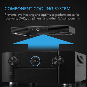 AC Infinity AIRCOM S7, Quiet Cooling Fan System 12" Top-Exhaust for Receivers, Amps, DVR, AV Cabinet Components