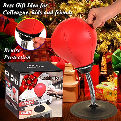 Buy now Desktop Punching Bag, Super Strong Suction Boxing Bag Speed Balls Heavy Duty Stress Relief Boxing Bag, Cool Stuff for Office, White Elephant Gift for Boss or Coworker at indiglob india