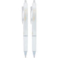 PILOT FriXion Ball Clicker Erasable Gel Ink Retractable Pen, Extra Fine Point, 0.5mm, White Barrel, Black Ink, 2 Pack