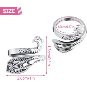 Yolev 3 Pieces Adjustable Knitting Crochet Ring Knitting Accessories Braided Peacock Open Finger Ring Adjustable Braided Ring for Faster Knitting
