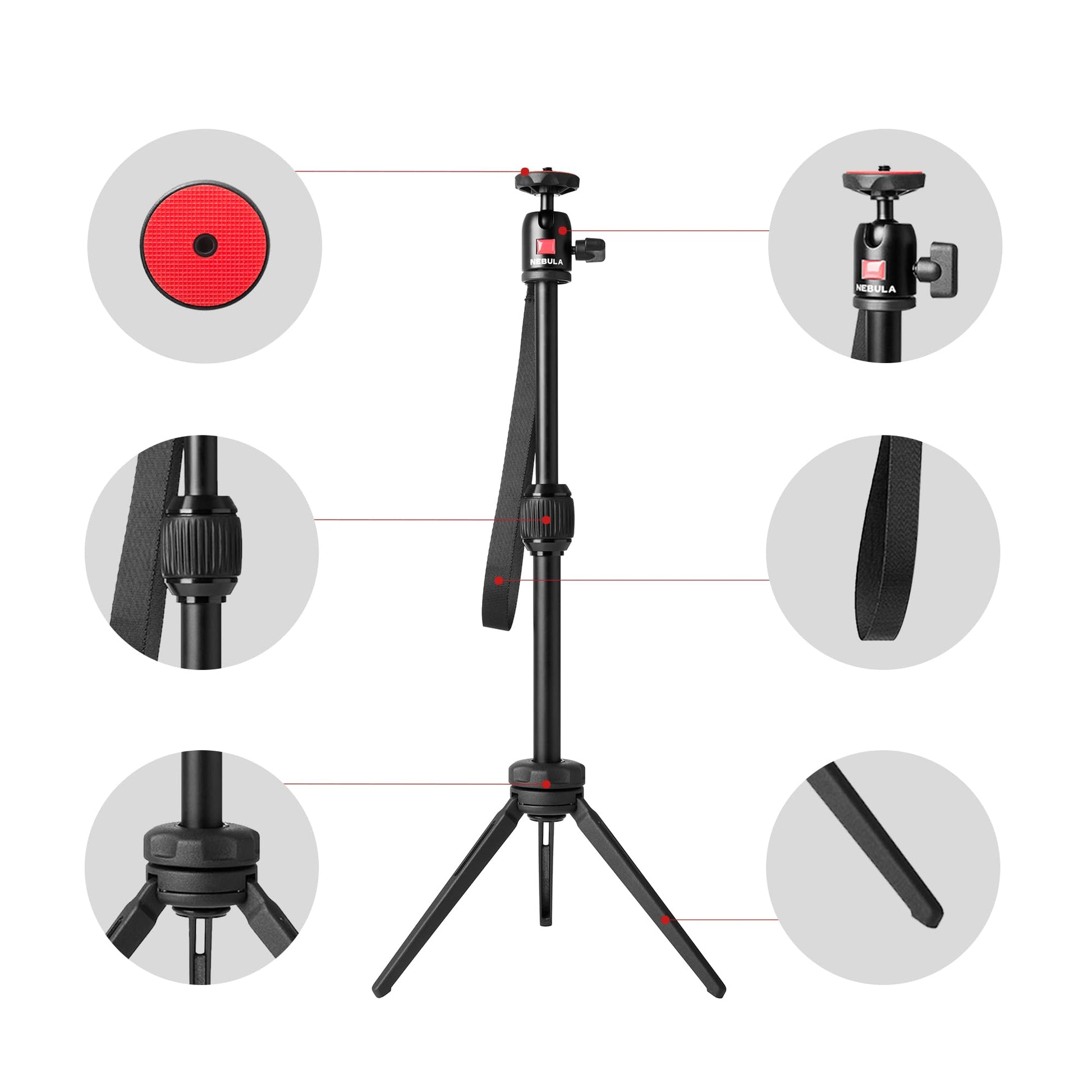 Buy now Nebula Adjustable Tripod Stand, Compact, Portable Projector Stand, Includes Universal Mount and Swivel Ball Head - Aluminum Alloy Tripod Stand, for Capsule 3, Capsule 3 Laser, Capsule Air at indiglob india