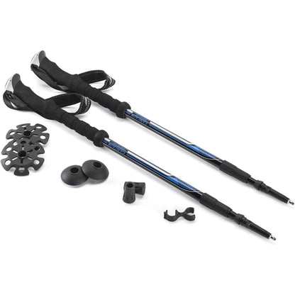 Cascade Mountain Tech Lightweight Aircraft-Grade Aluminum Trekking Poles with Extended Down Grip Plus Tip Kit