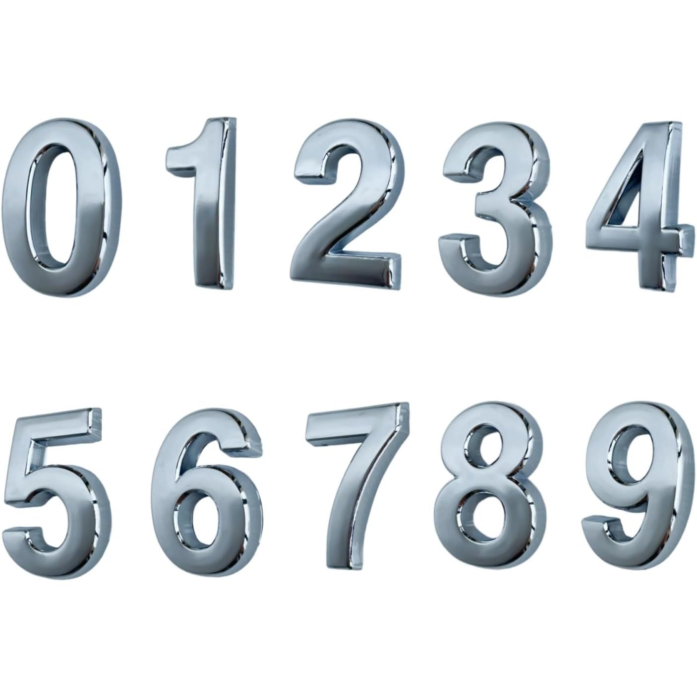 Buy now Mailbox Numbers for Outside, 2 Inch Door Address Number Stickers for Apartment Room, Gold Shiny, 1 Set of 10 Pcs. 2In-1 Set Silver at indiglob india