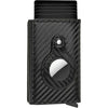 Card Holder, Men Credit Card Holder, Slim Card Case Front Pocket Anti-theft-RFID Auto Pop up Travel Thin Wallets for Men - Black Carbon Fiber Leather(AirTag Holder)