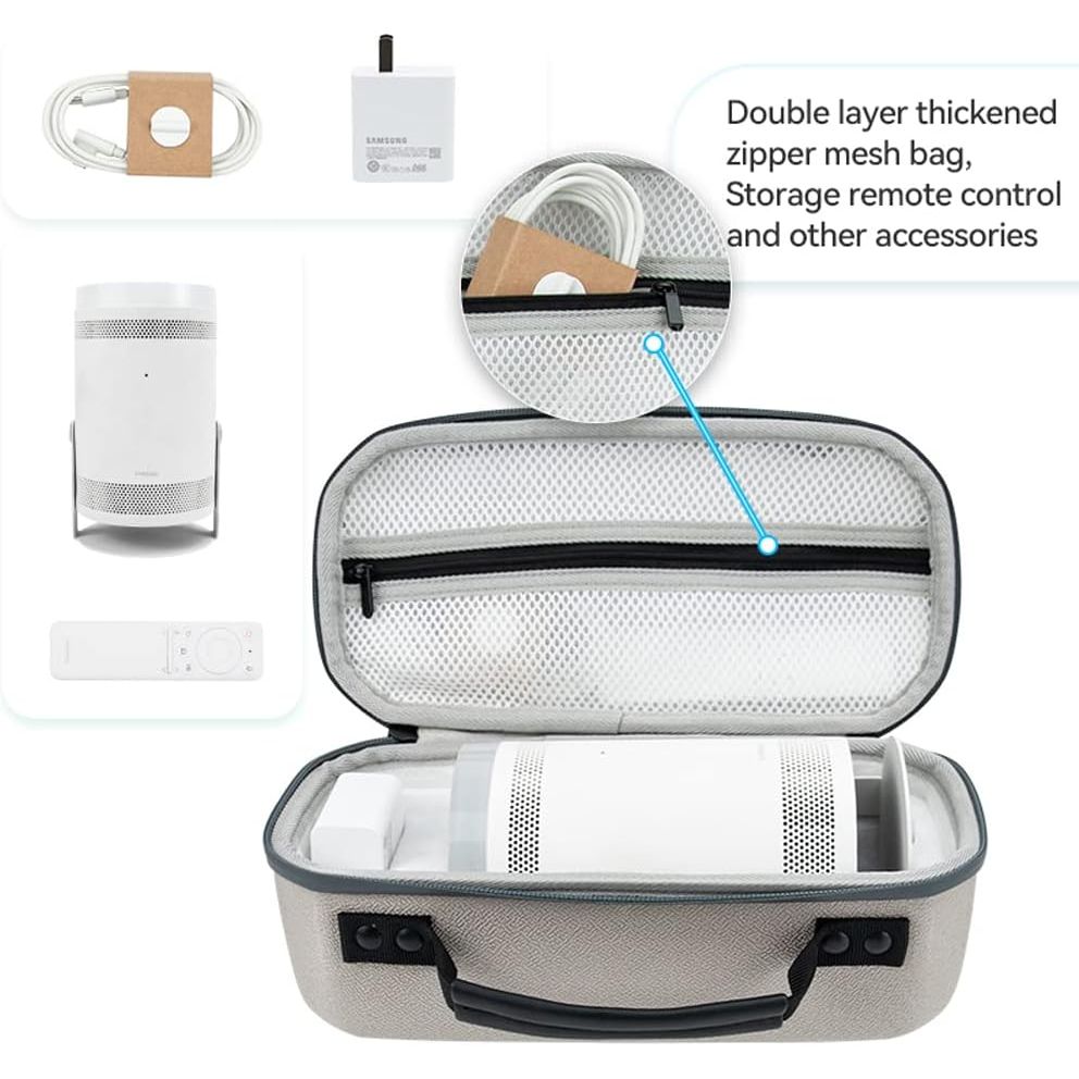 Buy now Hard Travel Case for Samsung The Freestyle Projector, Carrying Case Compatible with 30” - 100” The Freestyle 2nd Gen EVA Hard Bag at indiglob india