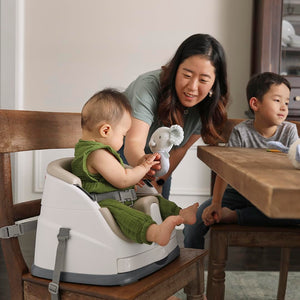 Ingenuity Baby Base 2-in-1 Booster Feeding and Floor Seat with Self-Storing Tray - Cashmere
