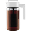 Takeya Tritan Cold Brew Coffee Maker - Airtight Pitcher with Leak-Free Lid - BPA-Free Cold Brew Maker with Silicone Handle - Dishwasher-Safe Pitcher for Homemade Cold Brew - 1 Quart, Black - White