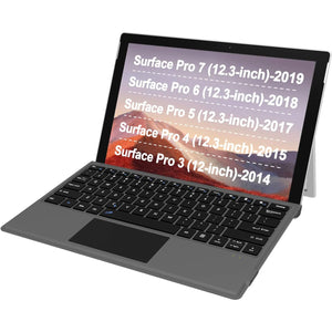Arteck Microsoft Surface Pro Type Cover, Ultra-Slim Portable Bluetooth Wireless Keyboard with Touchpad Built-in Rechargeable Battery