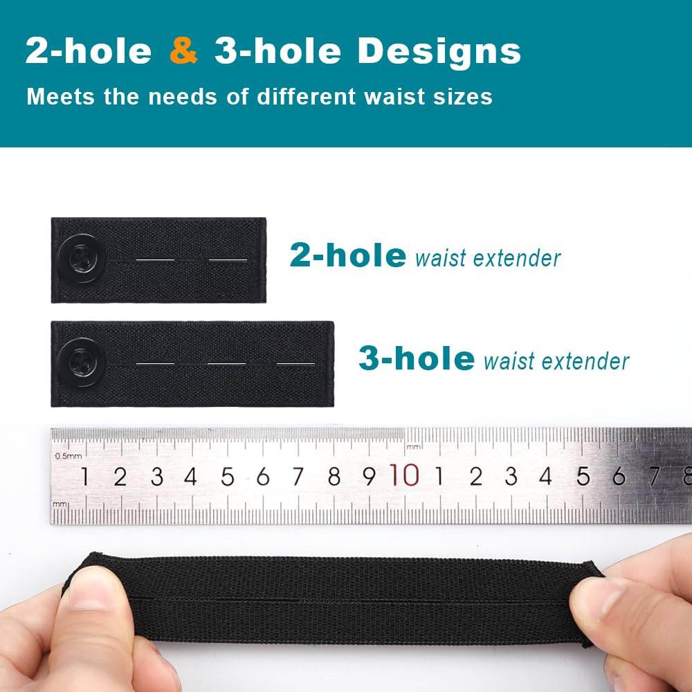 15Pcs Waist Extender for Pants Jeans: Elastic Waistband Button Expander for Women Men - My Store