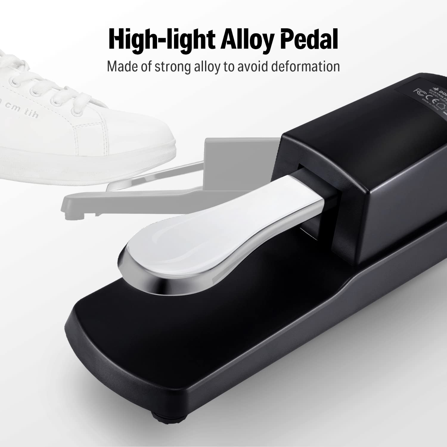 Buy now Donner DSP-001 Sustain Pedal for Keyboard, Universal Piano Pedal with Polarity Switch for Digital Piano/Piano Keyboard/MIDI KeyboardSynthesizer, 1/4'' (6.35mm) Input Plug, 63'' (1.6m) Cable at indiglob india