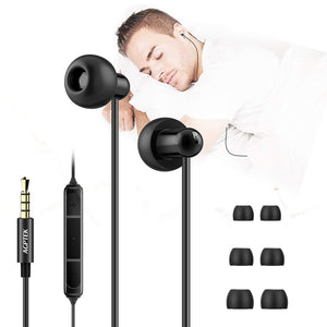Buy now AGPTEK Sleep Earbuds, in-Ear Earphones for Sleeping with 3 Sizes Ultra-Light Soft Silicone, Noise Isolating Headphone Perfect for Sleeping, Insomnia, Side Sleeper, Air Travel, Meditation & Relaxation at indiglob india