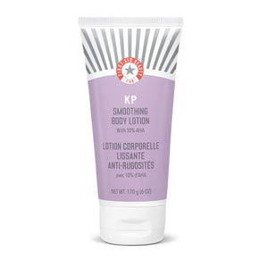 First Aid Beauty - KP Smoothing Body Lotion with 10% AHA, Chemically Exfoliates & Moisturizes with Urea, Colloidal Oatmeal & Ceramides, Deep Hydration + Helps Reduce Keratosis Pilaris Bumps, 6 oz
