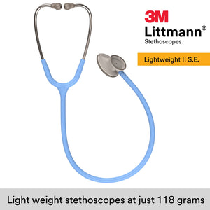 3M Littmann Lightweight II S.E. Stethoscope 2454, 28" Ceil Blue Tube