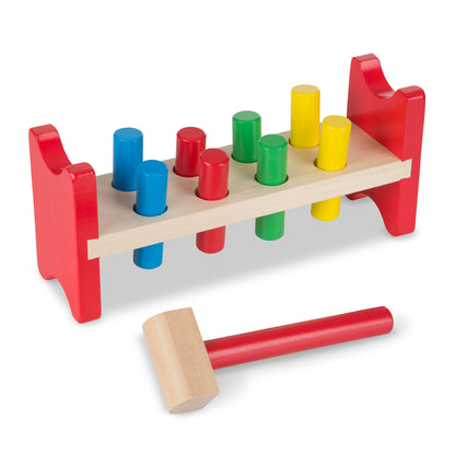 Buy now Melissa & Doug Deluxe Wooden Pound-A-Peg Toy With Hammer - FSC Certified at indiglob india