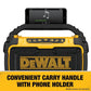 Buy now DEWALT 20V MAX Bluetooth Speaker, 100 ft Range, Durable for Jobsites, Phone Holder Included, Lasts 8-10 Hours with Single Charge (DCR010) at indiglob india