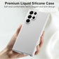Varikke Compatible with Samsung Galaxy S22 Ultra Case Liquid Silicone, Skin Touch Gel Rubber Case with Soft Microfiber Lining, Cute Slim Full Camera Protection Cover, White